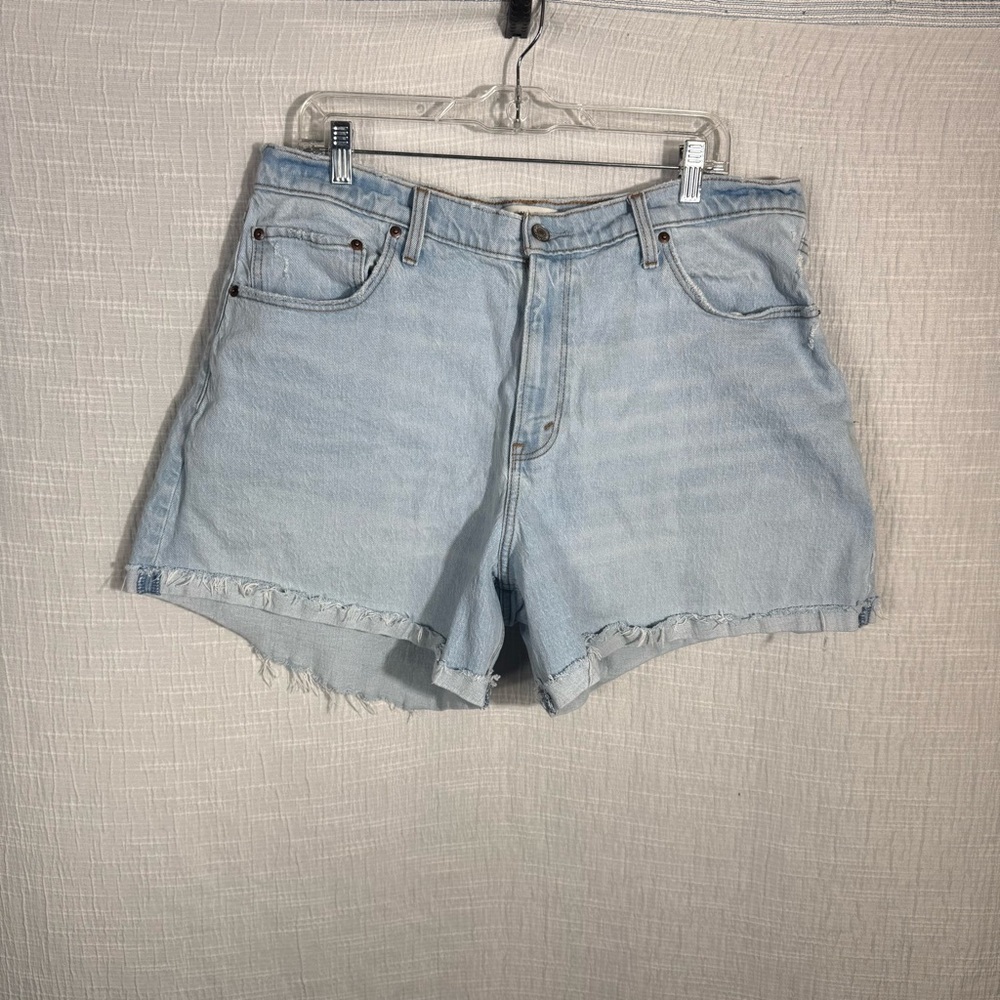 Abercrombie “The Dad Short” High Rise denim Shorts size 33/16 - Picture 2 of 9